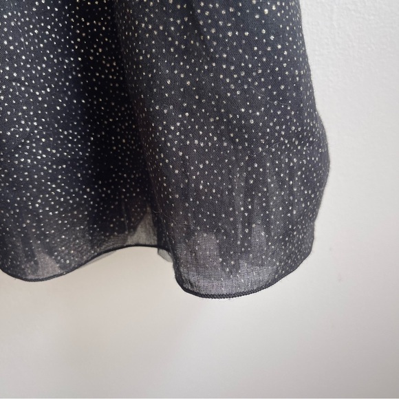 Free People Black Lace Gold Sparkle Midi Cotton Dress Crinoline Sleeveless 8 - Picture 9 of 10